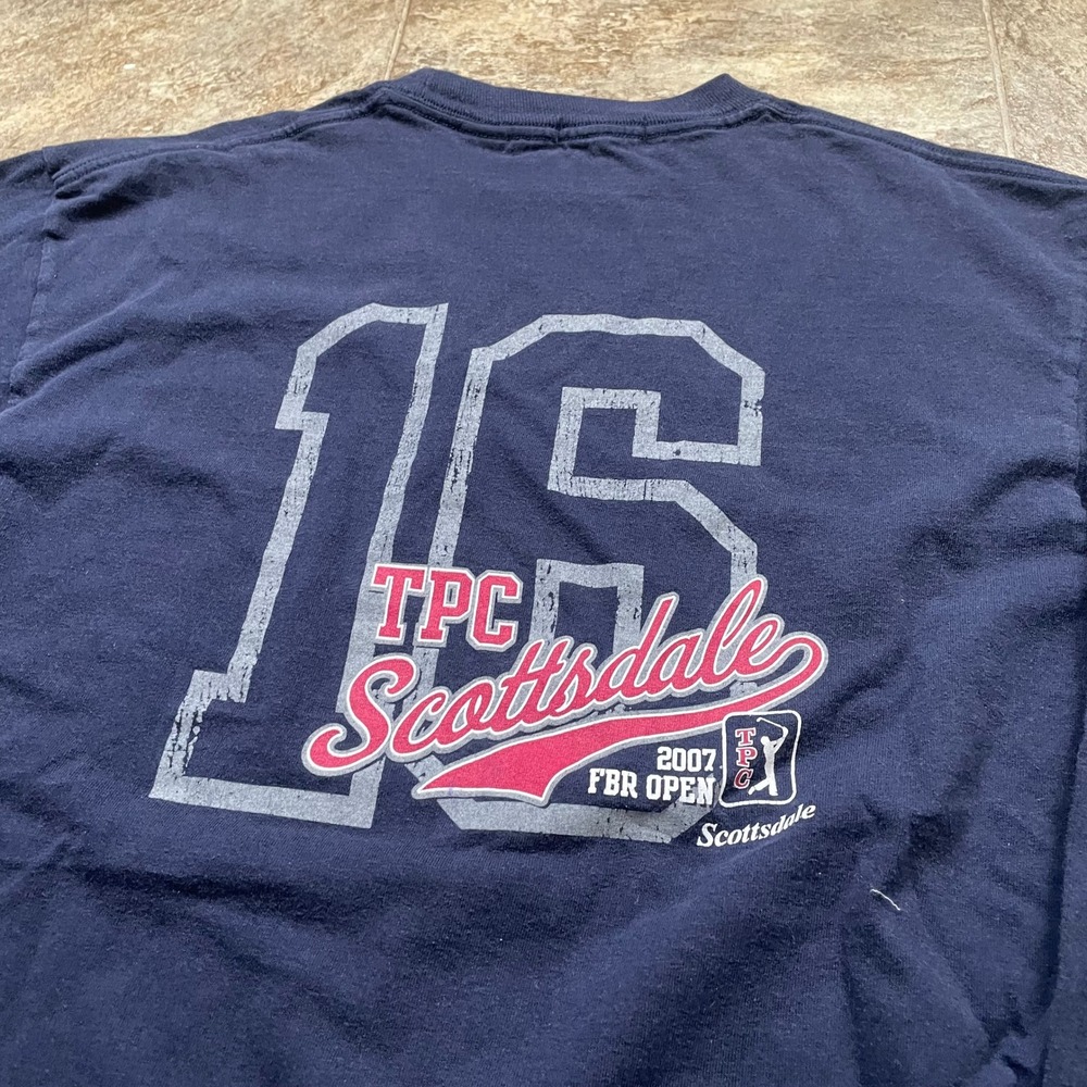 Gear For Sports TPC Scottsdale 2007 FBR Open 16 Long Sleeve Shirt Navy Mens L